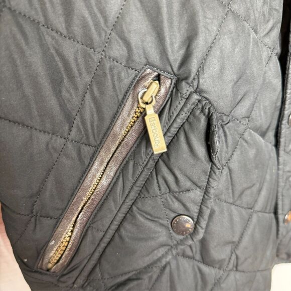 Barbour Jacket XL Black Quilted Barn Coat Equestrian Country Chore Children's - Picture 6 of 9